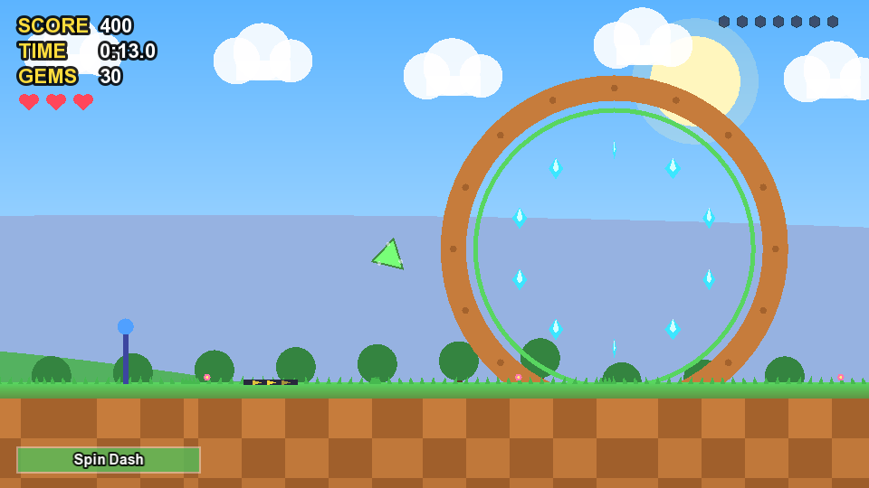 Echo Meadows: checkered hills, a big loop full of gems and a checkpoint