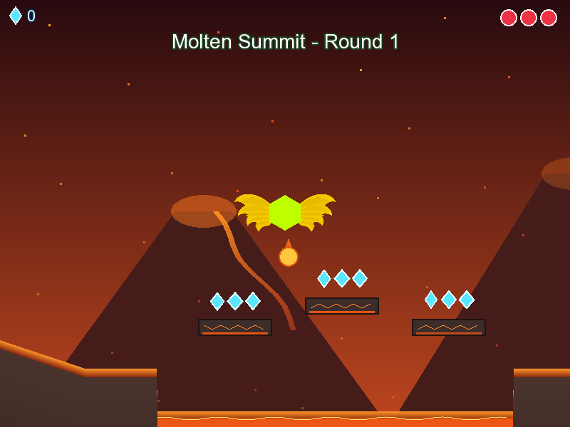 Molten Summit: volcanoes, lava pools and fireballs