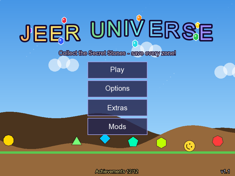 JeerUniverse title screen